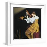 The Lute Player-Orazio Gentileschi-Framed Art Print