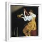 The Lute Player-Orazio Gentileschi-Framed Art Print