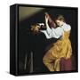 The Lute Player-Orazio Gentileschi-Framed Stretched Canvas