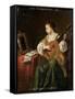 The Lute Player-null-Framed Stretched Canvas