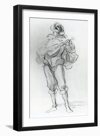 The Lute Player-Honore Daumier-Framed Giclee Print