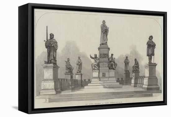 The Luther Monument at Worms, Germany-null-Framed Stretched Canvas
