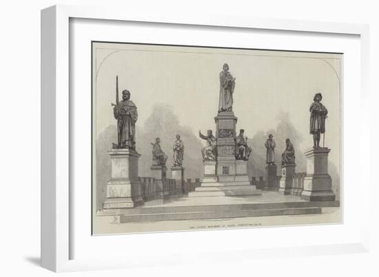 The Luther Monument at Worms, Germany-null-Framed Giclee Print