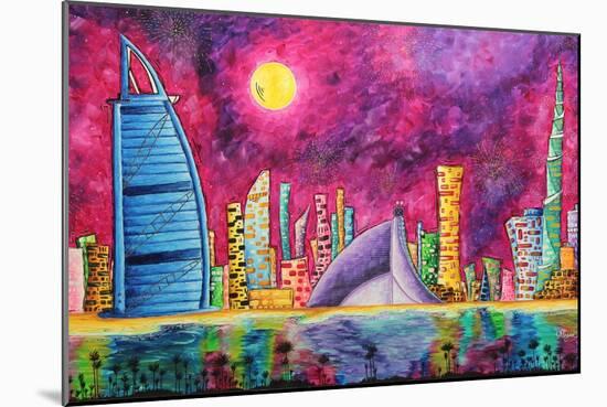 The Luxe Life Dubai Cityscape-Megan Aroon Duncanson-Mounted Art Print