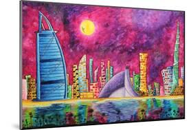 The Luxe Life Dubai Cityscape-Megan Aroon Duncanson-Mounted Art Print