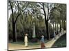 The Luxembourg Gardens, Monument to Chopin, 1909-Henri Rousseau-Mounted Giclee Print