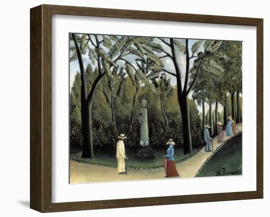 The Luxembourg Gardens, Monument to Chopin, 1909-Henri Rousseau-Framed Giclee Print