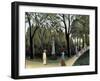 The Luxembourg Gardens, Monument to Chopin, 1909-Henri Rousseau-Framed Giclee Print