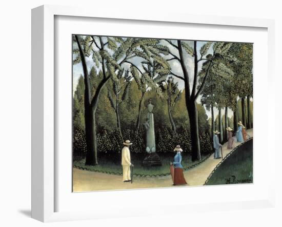 The Luxembourg Gardens, Monument to Chopin, 1909-Henri Rousseau-Framed Giclee Print