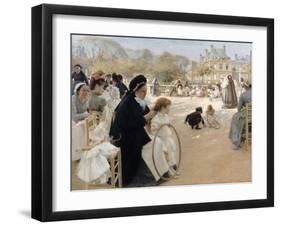 The Luxembourg Gardens, Paris-Albert Gustaf Aristides Edelfelt-Framed Giclee Print