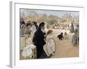 The Luxembourg Gardens, Paris-Albert Gustaf Aristides Edelfelt-Framed Giclee Print