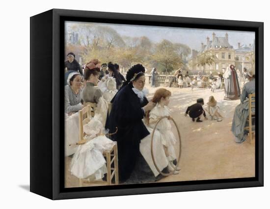 The Luxembourg Gardens, Paris-Albert Gustaf Aristides Edelfelt-Framed Stretched Canvas