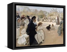 The Luxembourg Gardens, Paris-Albert Gustaf Aristides Edelfelt-Framed Stretched Canvas