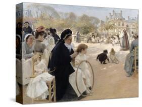 The Luxembourg Gardens, Paris-Albert Gustaf Aristides Edelfelt-Stretched Canvas