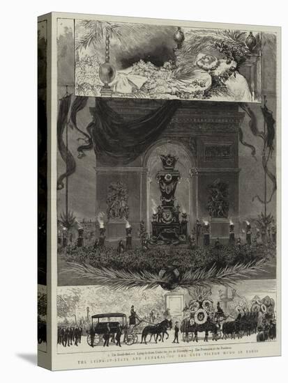 The Lying-In-State and Funeral of the Late Victor Hugo in Paris-null-Stretched Canvas