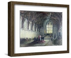 The Lying in State of Sir Winston Churchill (1874-1965), January 29Th, 1965 (Oil on Canvas)-Terence Cuneo-Framed Giclee Print