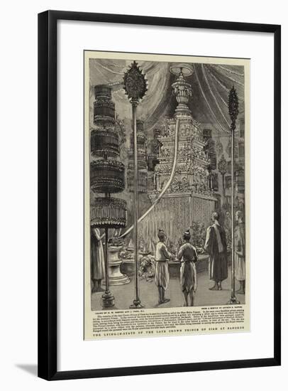The Lying-In-State of the Late Crown Prince of Siam at Bangkok-Henry William Brewer-Framed Giclee Print