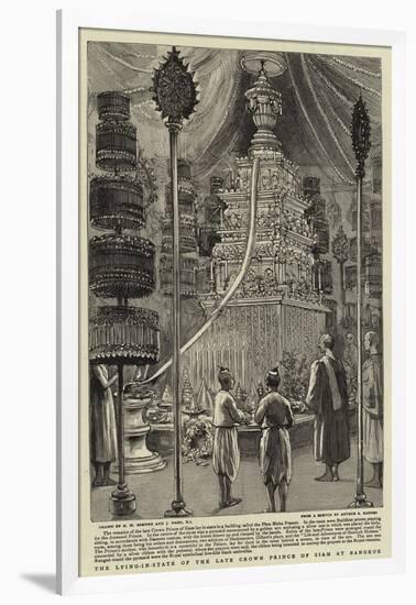 The Lying-In-State of the Late Crown Prince of Siam at Bangkok-Henry William Brewer-Framed Giclee Print