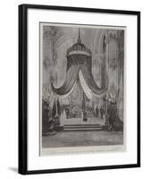 The Lying-In-State of the Late Czar in the Fortress Cathedral at St Petersburg-Henry William Brewer-Framed Giclee Print