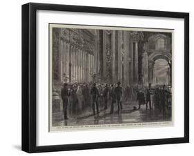 The Lying in State of the Late Pope Pius Ix, Outside the Chapel of the Holy Sacrament, St Peter'S-null-Framed Giclee Print