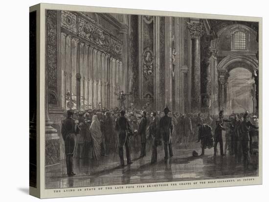 The Lying in State of the Late Pope Pius Ix, Outside the Chapel of the Holy Sacrament, St Peter'S-null-Stretched Canvas