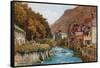 The Lyn Valley, Lynmouth-Alfred Robert Quinton-Framed Stretched Canvas