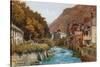 The Lyn Valley, Lynmouth-Alfred Robert Quinton-Stretched Canvas