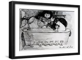 The M's at Ems, 1869 (Pen and Ink on Paper)-Dante Gabriel Rossetti-Framed Giclee Print