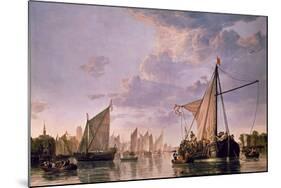 The Maas at Dordrecht, 1680-Aelbert Cuyp-Mounted Giclee Print