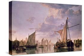 The Maas at Dordrecht, 1680-Aelbert Cuyp-Stretched Canvas