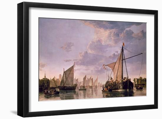 The Maas at Dordrecht, 1680-Aelbert Cuyp-Framed Giclee Print