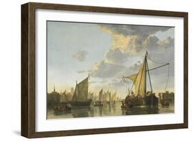 The Maas at Dordrecht, c.1650-Aelbert Cuyp-Framed Giclee Print