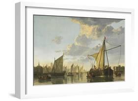 The Maas at Dordrecht, c.1650-Aelbert Cuyp-Framed Giclee Print