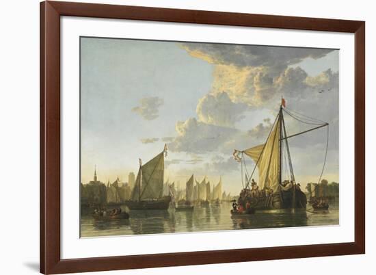 The Maas at Dordrecht, c.1650-Aelbert Cuyp-Framed Giclee Print