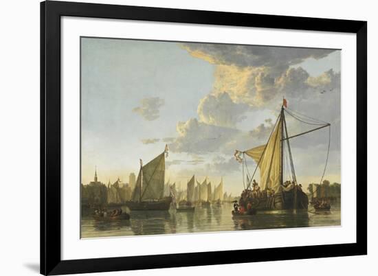 The Maas at Dordrecht, c.1650-Aelbert Cuyp-Framed Giclee Print