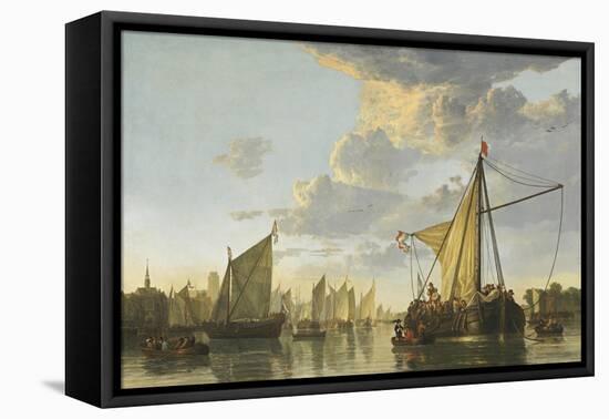 The Maas at Dordrecht, c.1650-Aelbert Cuyp-Framed Stretched Canvas