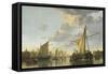 The Maas at Dordrecht, c.1650-Aelbert Cuyp-Framed Stretched Canvas