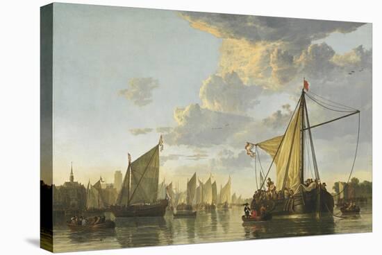 The Maas at Dordrecht, c.1650-Aelbert Cuyp-Stretched Canvas