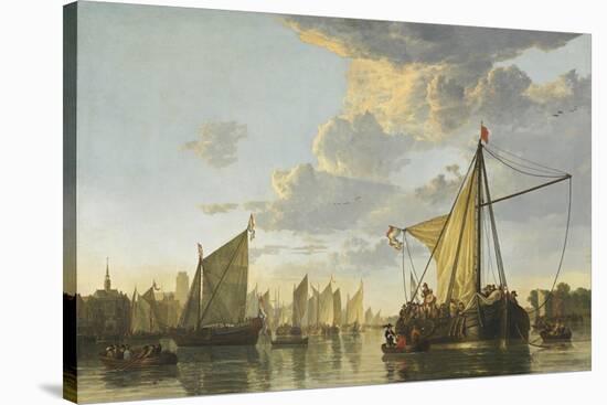 The Maas at Dordrecht, c.1650-Aelbert Cuyp-Stretched Canvas