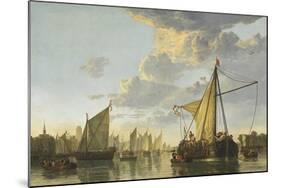 The Maas at Dordrecht, c.1650-Aelbert Cuyp-Mounted Giclee Print