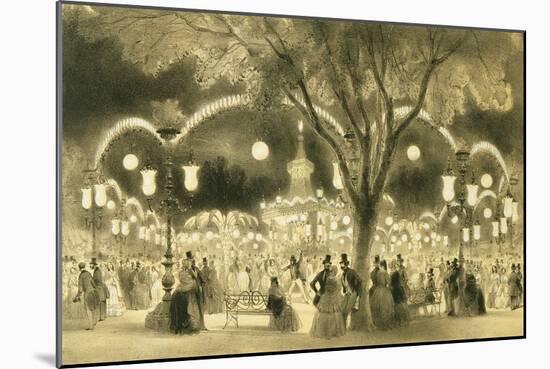 The Mabile Ball, the Champs Elysees-A Provost-Mounted Giclee Print