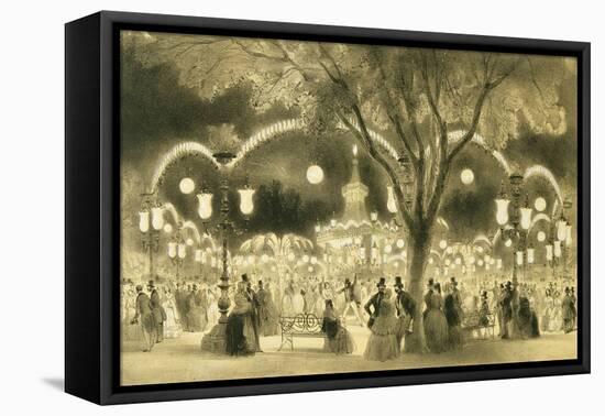 The Mabile Ball, the Champs Elysees-A Provost-Framed Stretched Canvas