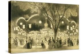 The Mabile Ball, the Champs Elysees-A Provost-Stretched Canvas