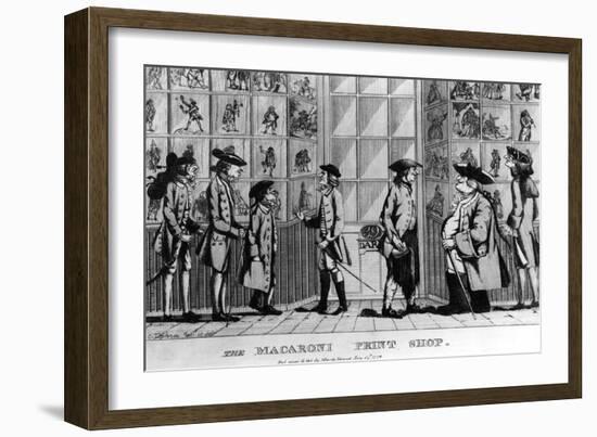 The Macaroni Print Shop, Published by N. Darley, 1772-E Jopham-Framed Giclee Print