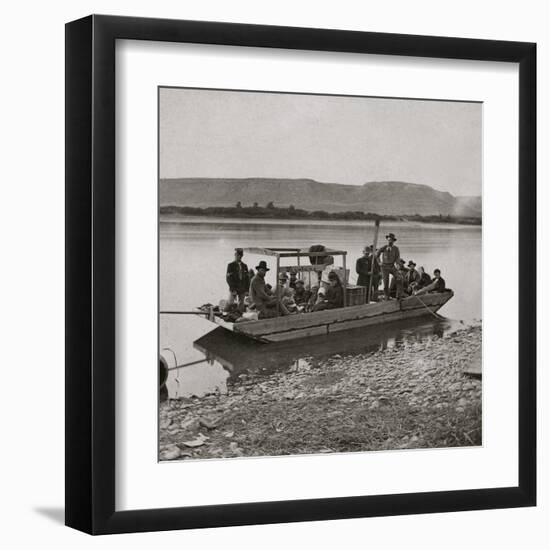 The Mackinaw Montana, Leaving Benton For Cow Island Missouri River, M.T-null-Framed Art Print