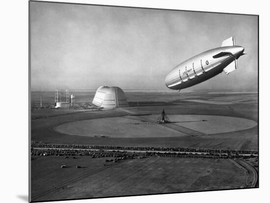 The Macon Approaches an Airfield-null-Mounted Photographic Print