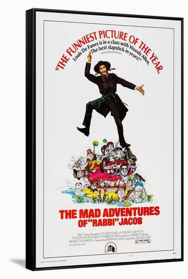 The Mad Adventures of Rabbi Jacob, (Aka Les Aventures De Rabbi Jacob), Center: Louis De Funes, 1973-null-Framed Stretched Canvas