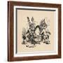 'The Mad Hatter and March hare trying to put the Dormouse into a teapot', 1889-John Tenniel-Framed Giclee Print