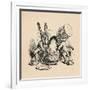 'The Mad Hatter and March hare trying to put the Dormouse into a teapot', 1889-John Tenniel-Framed Giclee Print