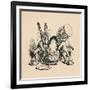 'The Mad Hatter and March hare trying to put the Dormouse into a teapot', 1889-John Tenniel-Framed Giclee Print